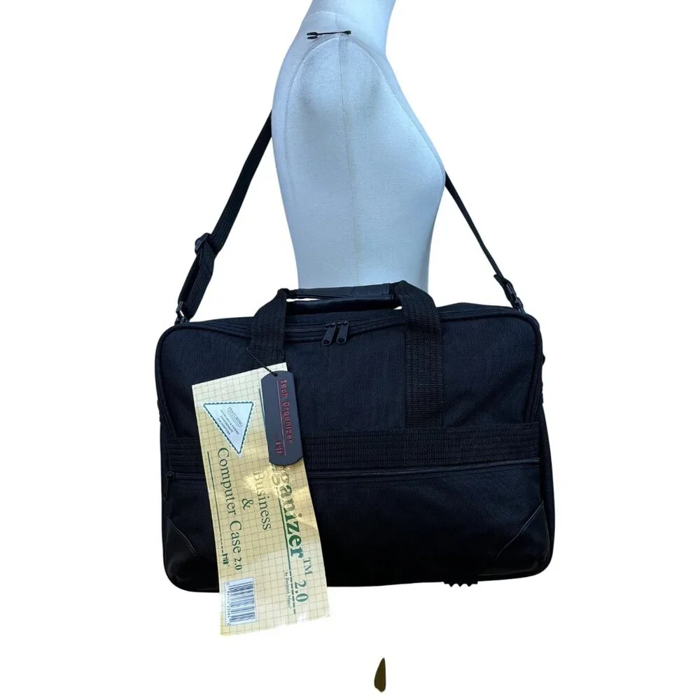 Hit Men’s Black Nylon Tech Organizer 2.0 Shoulder Strap Business & Computer Bag